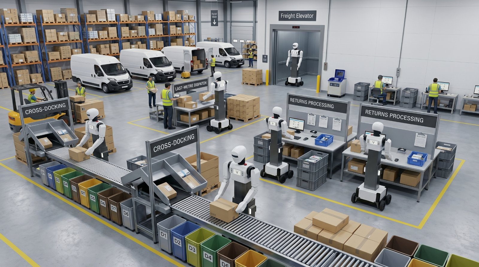 Humanoid robot deployed in logistics